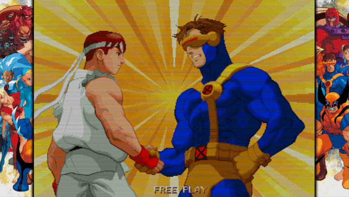 Ryu and Cyclops dap eachother up